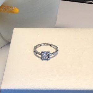 Pandora square diamond ring